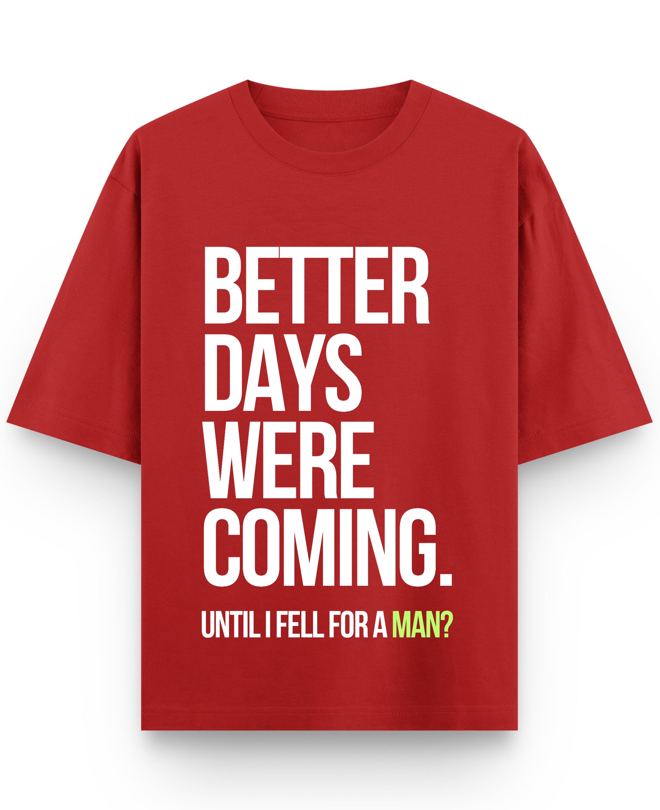 Red Oversized T-shirt Front Design