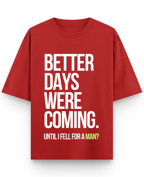 Red Oversized T-shirt Front Design