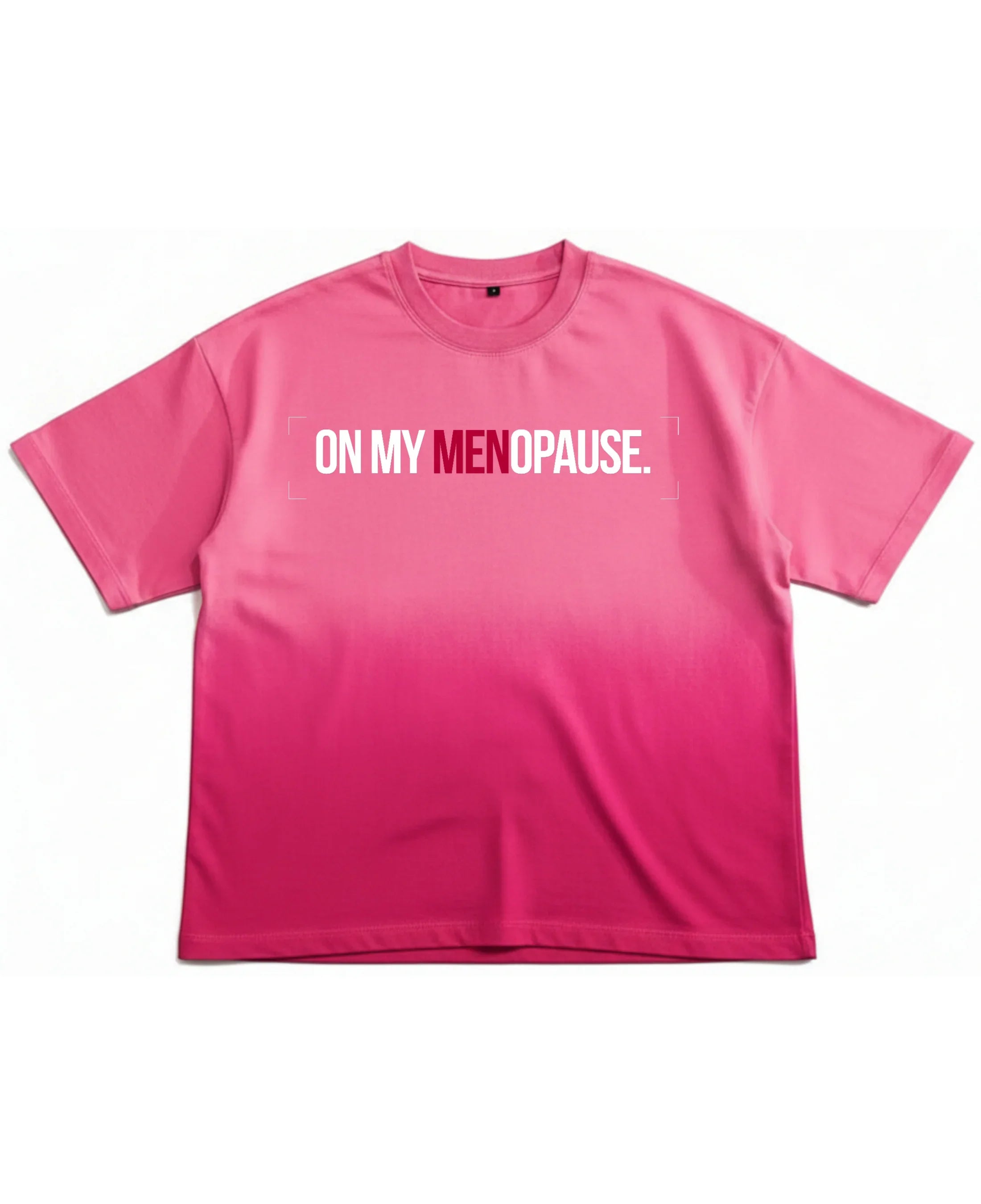 Pink Sunfade Ombré Wash Boxy Fit T-shirt Front Design