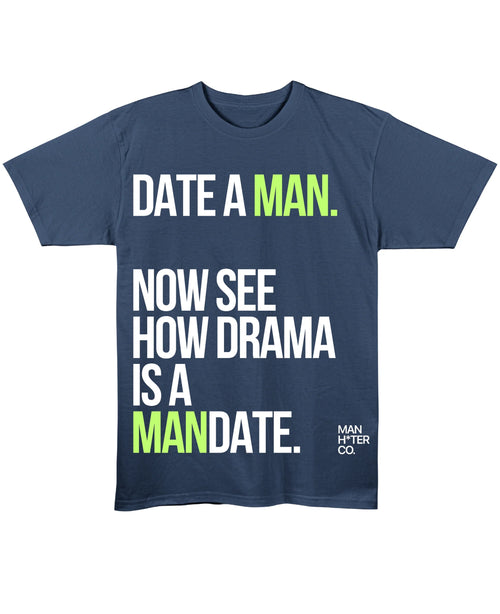 Navy Blue Regular Fit T-shirt Front Design