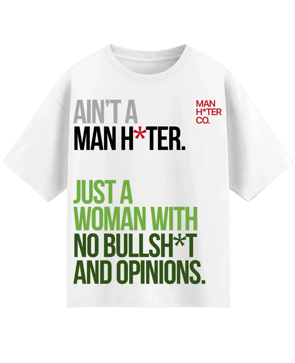 White Oversized T-shirt Front Design