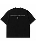 Black waffle boxy fit Front Design