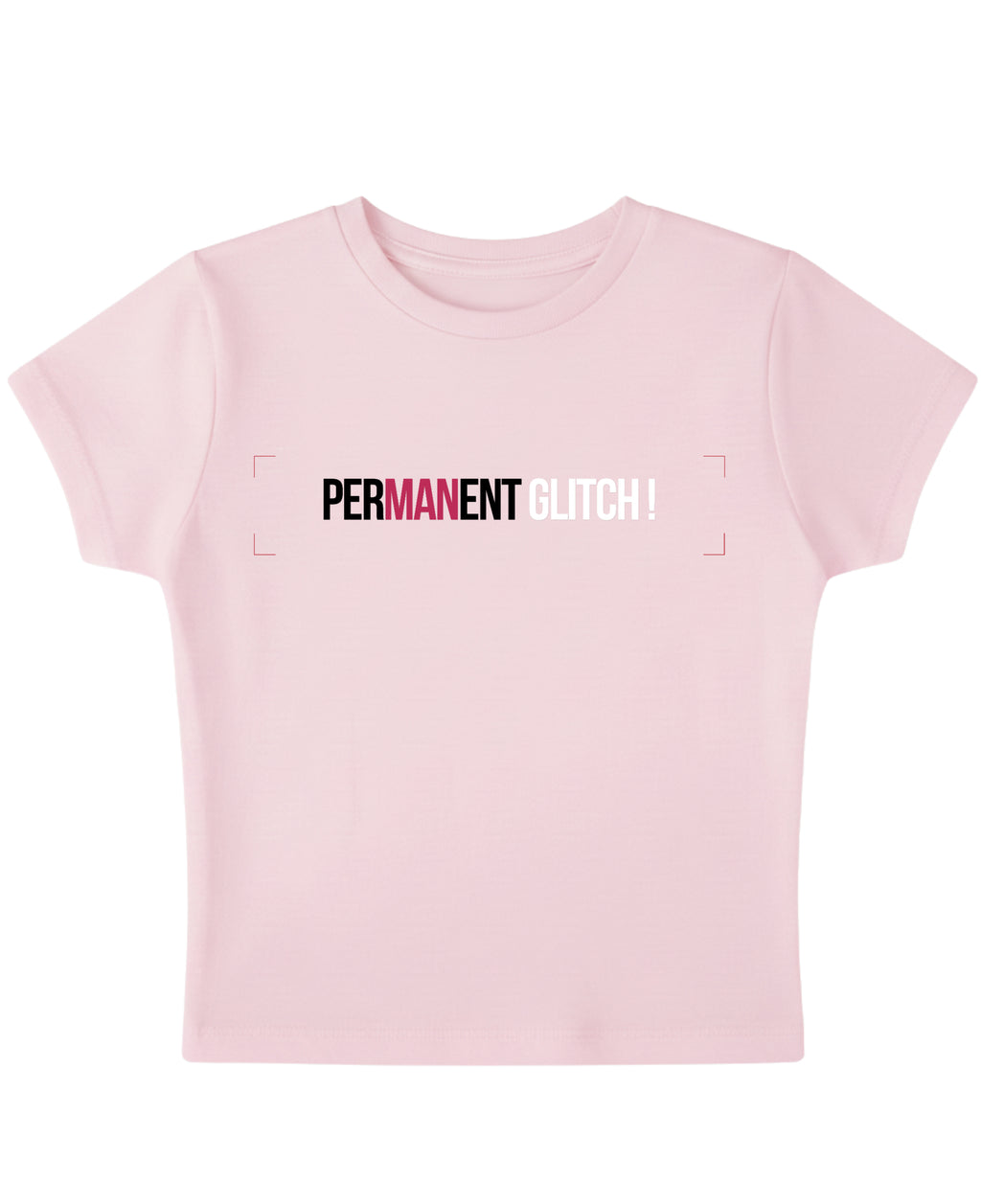 Baby Pink Baby Tee Front Design