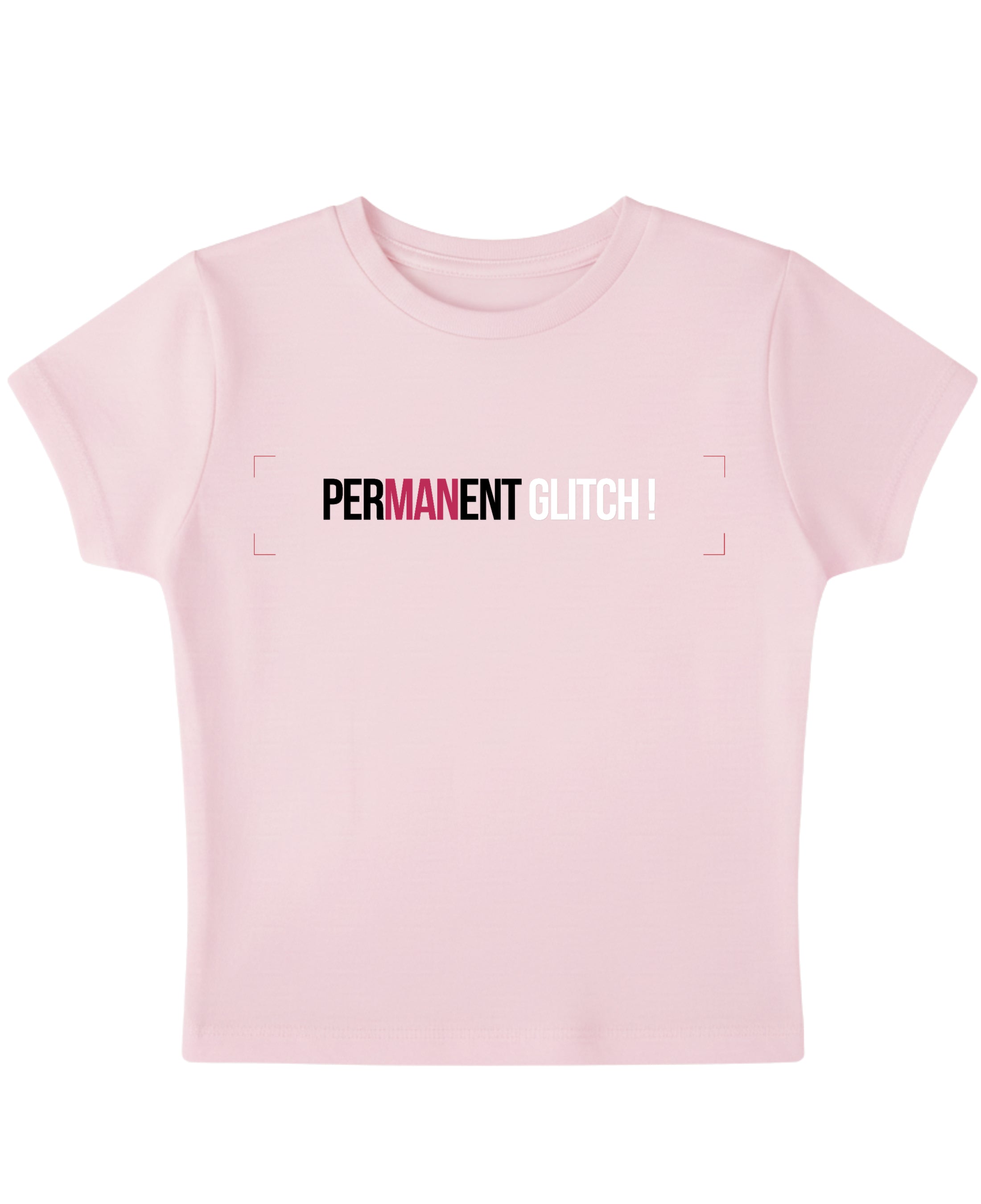 Baby Pink Baby Tee Front Design